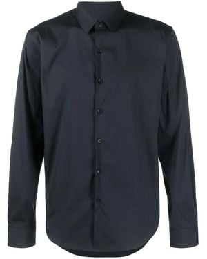 Sandro Fitted Stretch Cotton Shirt - Blue