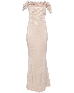 Miron Crystal-Embellished Off-Shoulder Dress - White