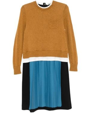 Undercover Gestricktes Kleid mit langen Ärmeln - Blau
