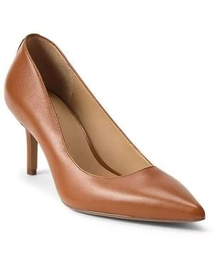 Ralph Lauren Lanette Pointed-Toe Leather Pumps - Brown