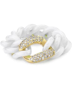 SHAY 18Ct Medium Link Diamond Ring - White