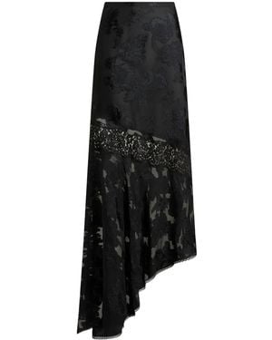 Etro Fil-Coupé Chiffon Maxi Skirt - Black