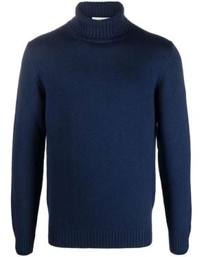 Mauro Ottaviani Merinopullover mit Rollkragen - Blau
