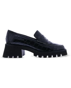 Pons Quintana Crocodile-Effect Patent Leather Loafers - Blue