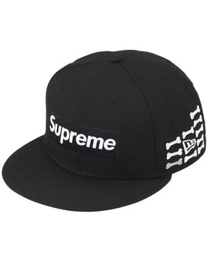 Supreme 59Fifty Bone-Patch Baseball Cap - Black