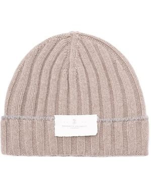 Brunello Cucinelli Gerippte Beanie - Pink