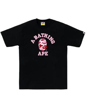 A Bathing Ape Abc Camo University T-Shirt - Black