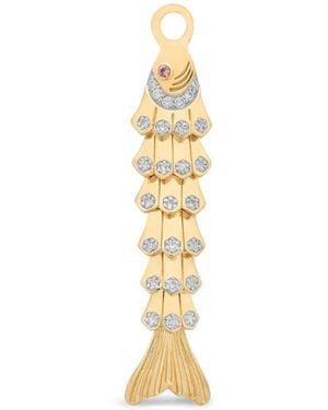 Sara Weinstock Fish-Motif Sapphire And Diamond Pendant - Metallic