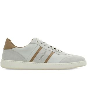 Ferragamo Baskets À Empiècements - Blanc