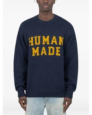Human Made Crew-neck Cotton Sweater - Blue