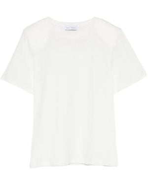 WEILI ZHENG Padded-Shoulder T-Shirt - White