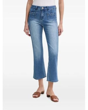 GAUDI Patch-Pocket Cropped Jeans - Blue