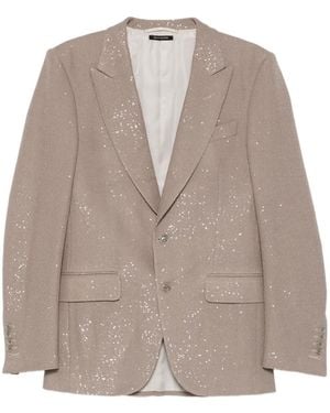 Tom Ford Speckled Two-Button Jacket - Brown