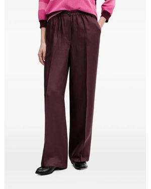 Sisley Pantalon Droit À Plis Marqués - Red