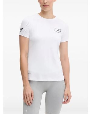 EA7 T-Shirt Met Logoprint - Wit