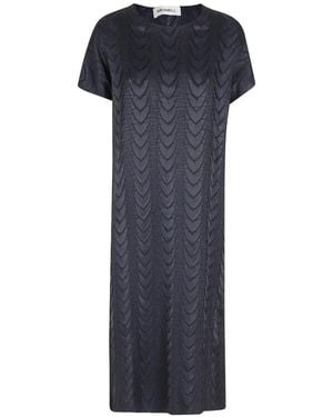 MEIMEIJ Robe Matelassée À Manches Courtes - Blue