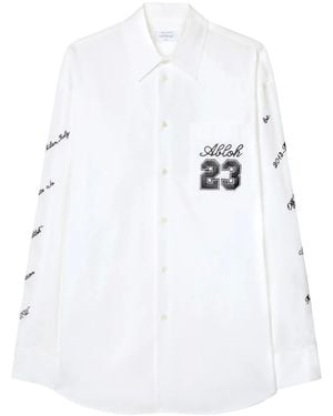 Off-White c/o Virgil Abloh Camicia Oversize Con Ricami Shirt - White