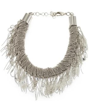 Fabiana Filippi Multi-Strand Fringe Necklace - Metallic
