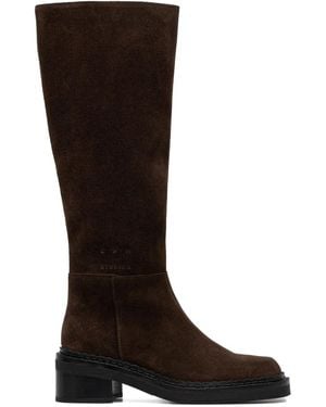 COPENHAGEN Suede Knee-High Boots - Black