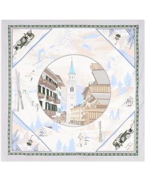 Marinella Printed Scarf - White