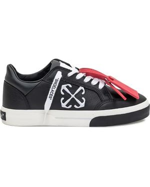 Off-White c/o Virgil Abloh Anchor-Logo Leather Trainers - Black