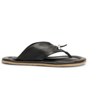BY FAR Dashiel Leather Sandals - Black