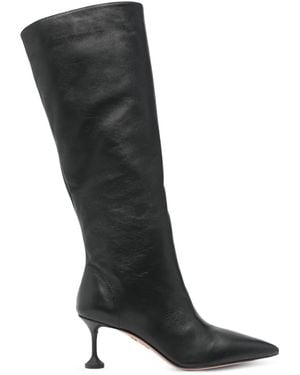 Aquazzura 65Mm Lyla Pointed-Toe Boots - Black