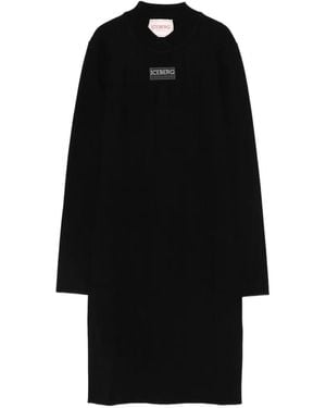Iceberg Knitted Midi Dress - Black