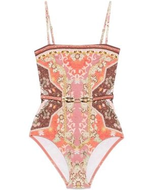 Zimmermann Costume Intero Wylie - Rosa
