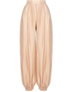 MANURI Bazar Gathered Trousers - Natural