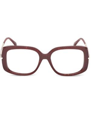 Max Mara Eyewear Brille Mit Eckigem Gestell - Natur