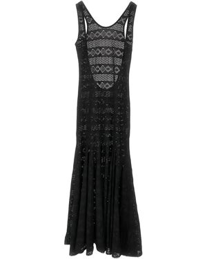 ANDAMANE Perforated Dress - Black