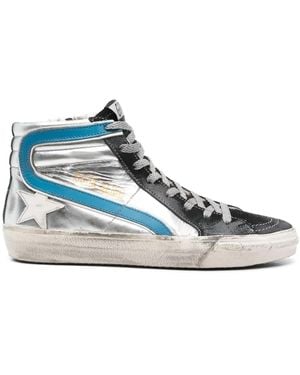 Golden Goose Slide ハイカット スニーカー - ブルー