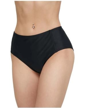 DKNY High-Waisted Bikini Bottoms - Black