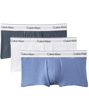 Calvin Klein Logo-Waistband Boxer Briefs (3 Pack) - Blue