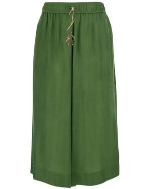 ..,merci Elasticated-Waist Bermuda - Green