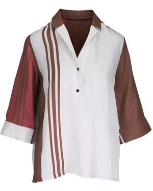 Kiton Striped Blouse - Red