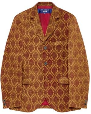 Junya Watanabe Printed Single-Breasted Blazer - Brown