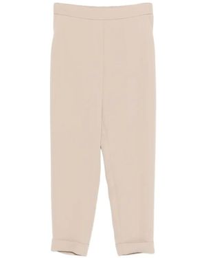 P.A.R.O.S.H. Cuffed-Hem Trousers - White