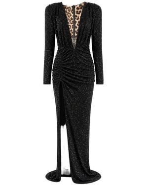 Philipp Plein Maxi-Jurk Met Stras - Zwart