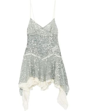 Siedres Robe Miley En Dentelle À Sequins - Blanc
