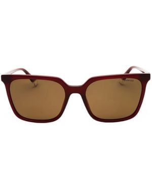 Polaroid Rectangle-Frame Sunglasses - Brown