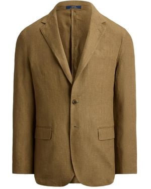 Polo Ralph Lauren Blazer Boutonné En Lin - Green