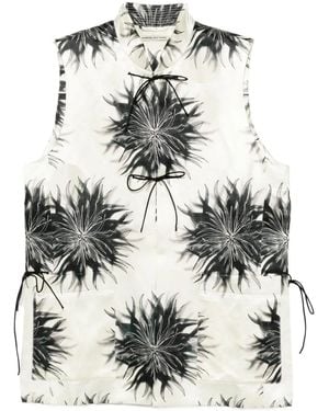 Samuel Guì Yang Blouse À Fleurs - Gris
