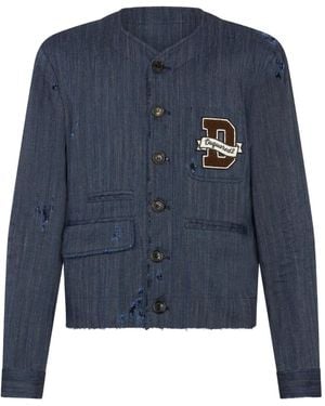 DSquared² Ripped And Raw-Cut Kaban - Blue