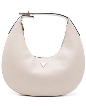 Guess Evie Triangle-Logo Shoulder Bag - White