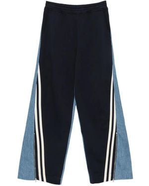 Circus Hotel Side-Stripe Paneled Pants - Blue