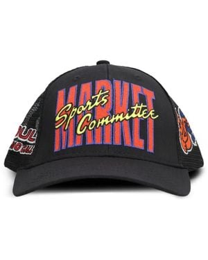 Market Mesh-Panel Baseball Cap - Red
