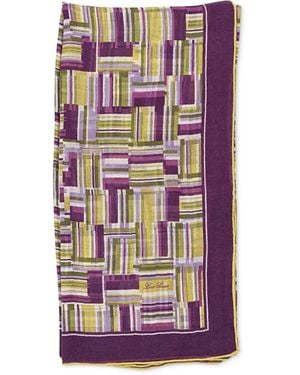 Loro Piana Square-Print Scarf - Purple