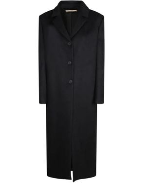 Blanca Vita Single-Breasted Notched-Lapels Coat - Black